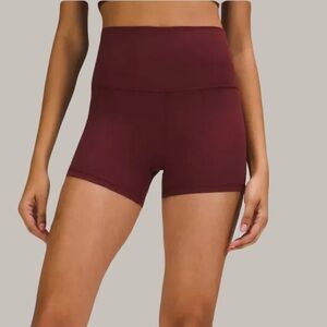 Lululemon Burgundy Bike Shorts